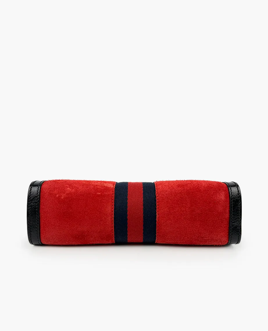 Gucci Ophidia GG Small Shoulder Bag Red Suede