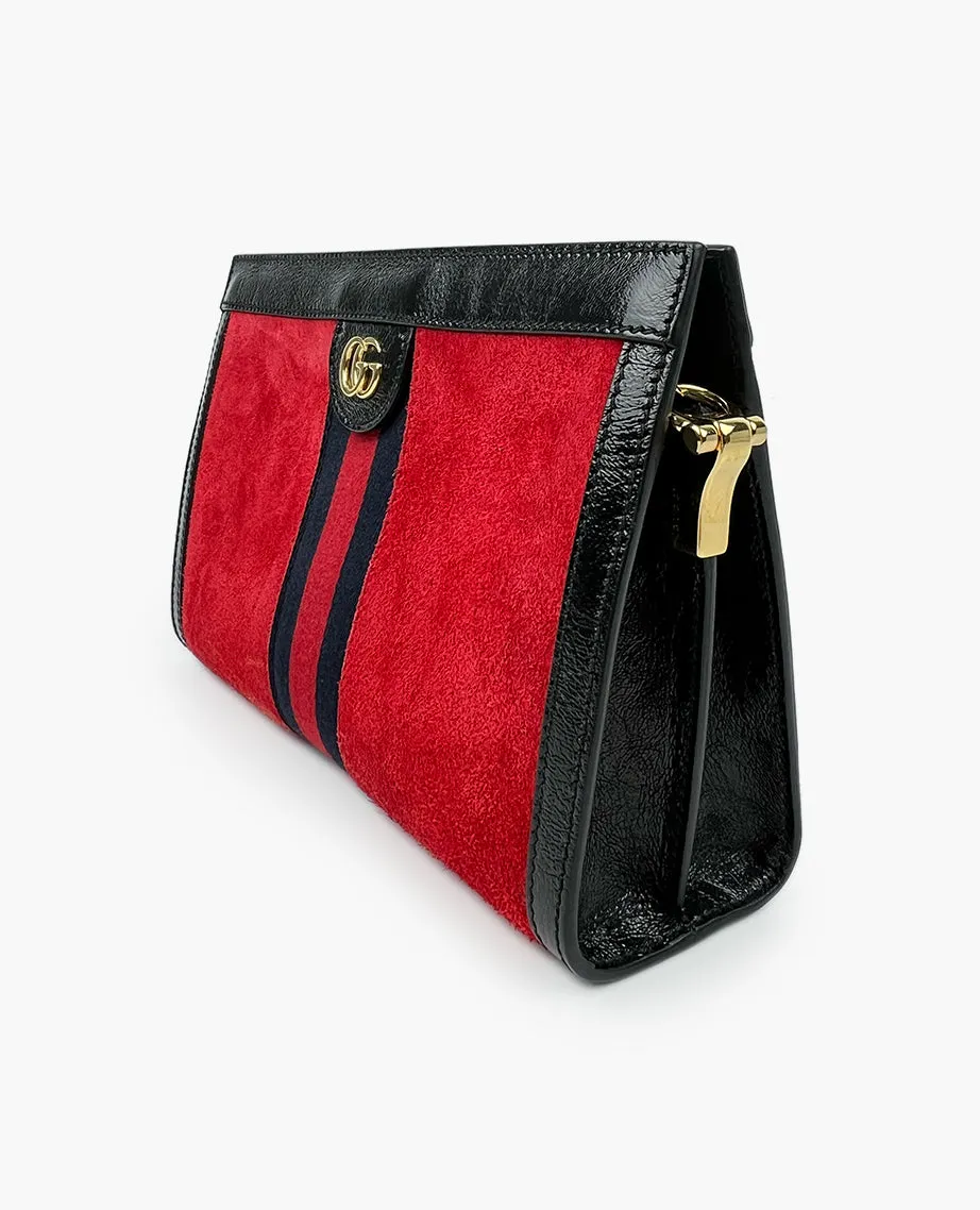 Gucci Ophidia GG Small Shoulder Bag Red Suede