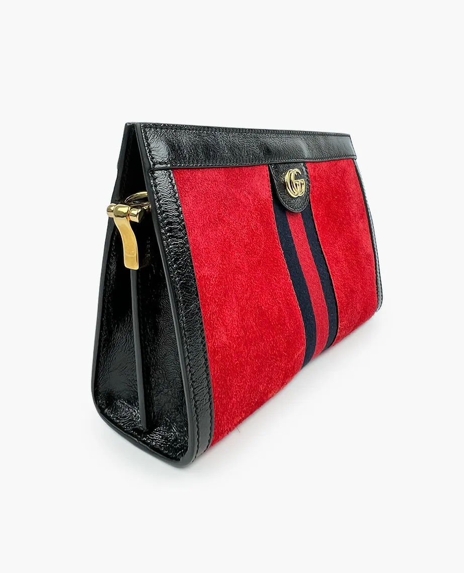 Gucci Ophidia GG Small Shoulder Bag Red Suede