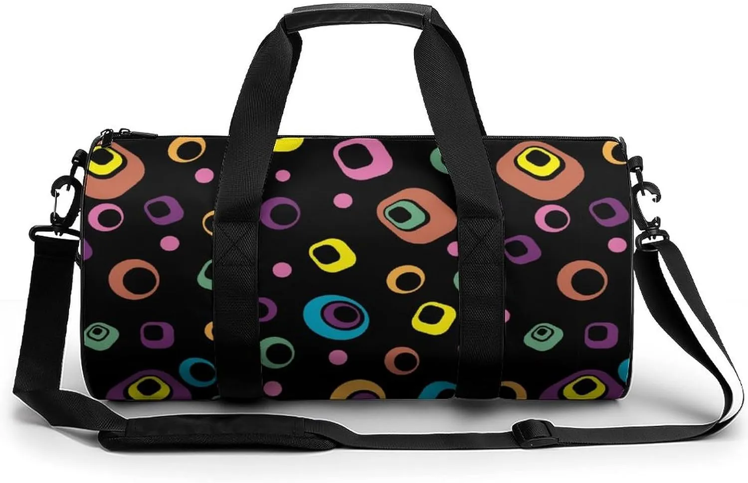 Gym Bag for Men Women Lightweight Sports Duffle Bag with Multiple Compartments Cylindrical Gym Bag for Fitness Travel And Outdoor Activities Ater Resistant Yoga Bag Training Bag Abstract