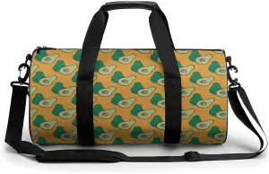 Gym Bag for Men Women Lightweight Sports Duffle Bag with Multiple Compartments Cylindrical Gym Bag for Fitness Travel And Outdoor Activities Ater Resistant Yoga Bag Training Bag Avocados