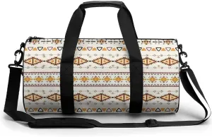 Gym Bag for Men Women Lightweight Sports Duffle Bag with Multiple Compartments Cylindrical Gym Bag for Fitness Travel And Outdoor Activities Ater Resistant Yoga Bag Training Bag Sahara Stripes