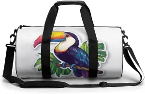 Gym Bag for Men Women Lightweight Sports Duffle Bag with Multiple Compartments Cylindrical Gym Bag for Fitness Travel And Outdoor Activities Ater Resistant Yoga Bag Training Bag Vibrant Beak