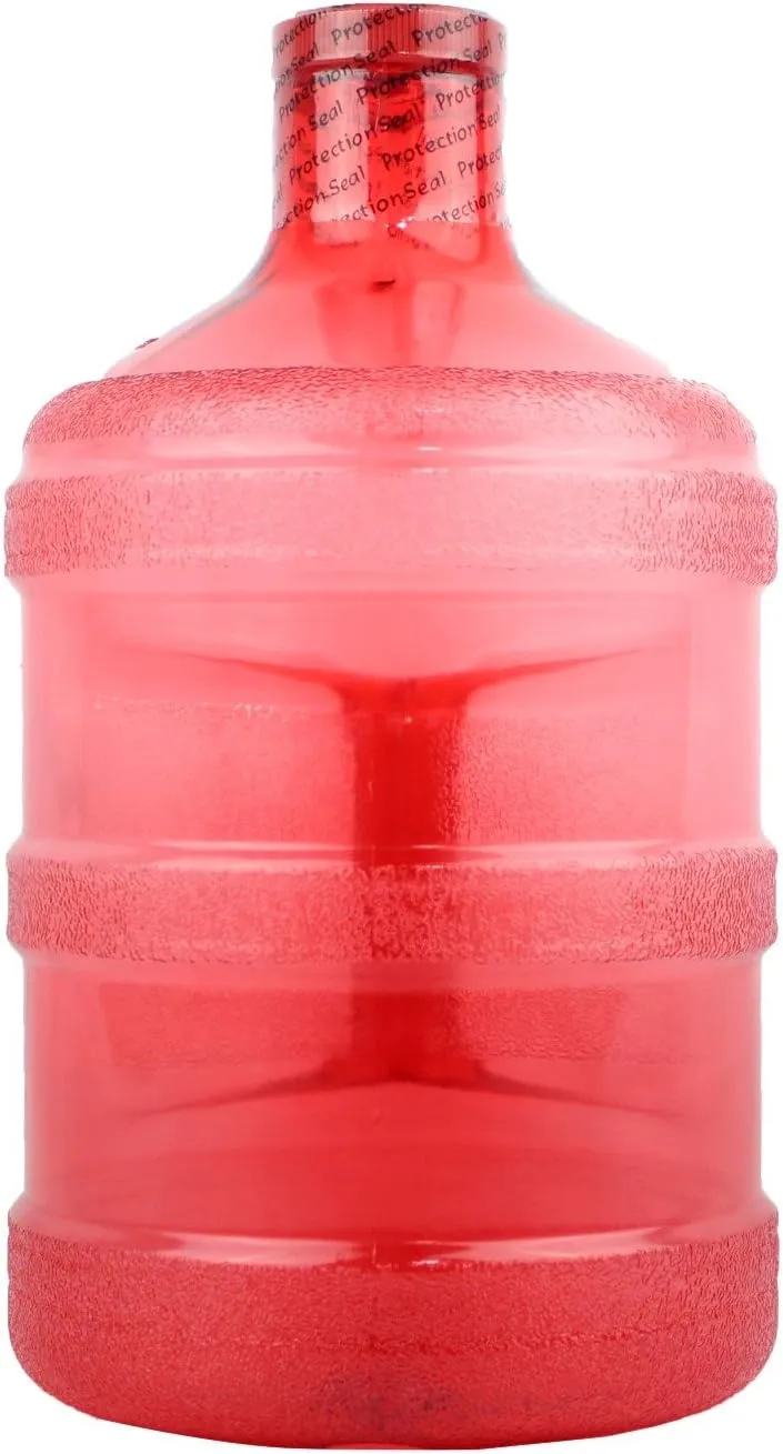 H8O® 1 Gallon Round BPA Free Water Bottle with 48mm Cap (Red)