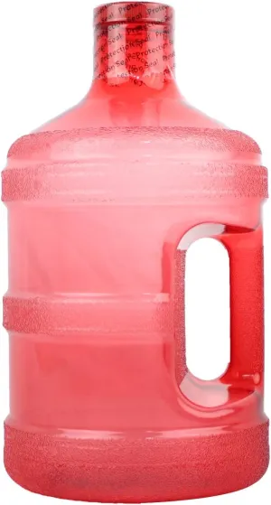 H8O® 1 Gallon Round BPA Free Water Bottle with 48mm Cap (Red)
