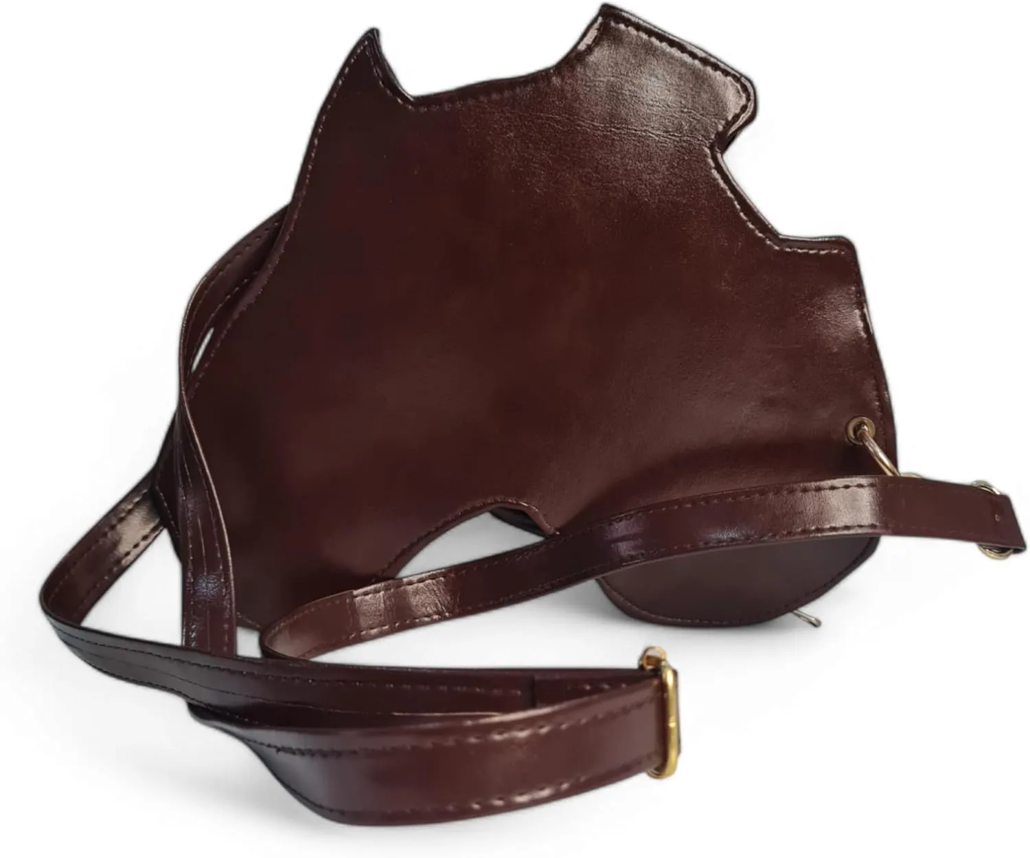 Handmade Africa-Shaped Leather Cross Bag With Zipper | Shoulder Bag with Kente Print, Unisex Bag