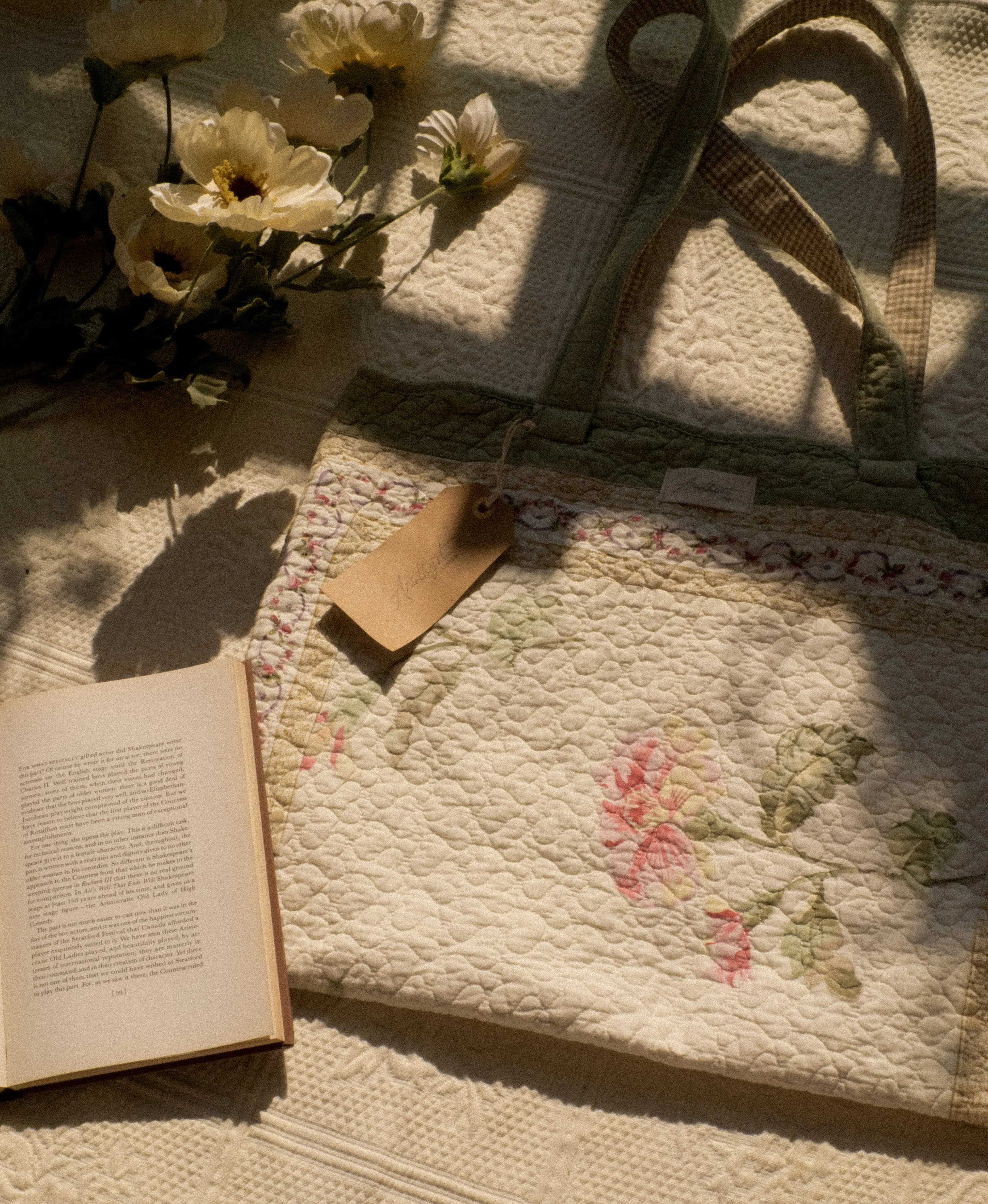 Handmade quilted reusable bag - Emily♡