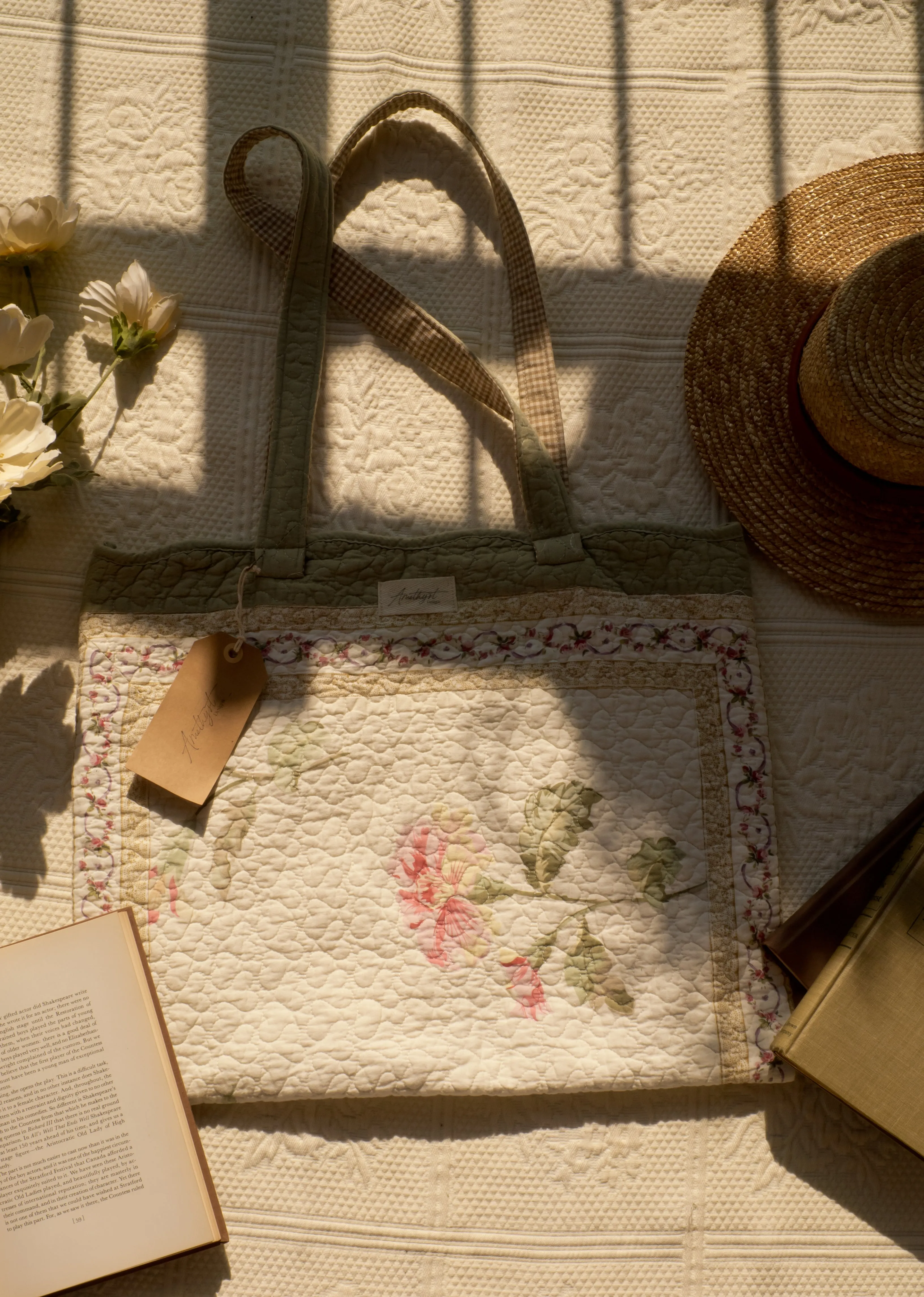 Handmade quilted reusable bag - Emily♡