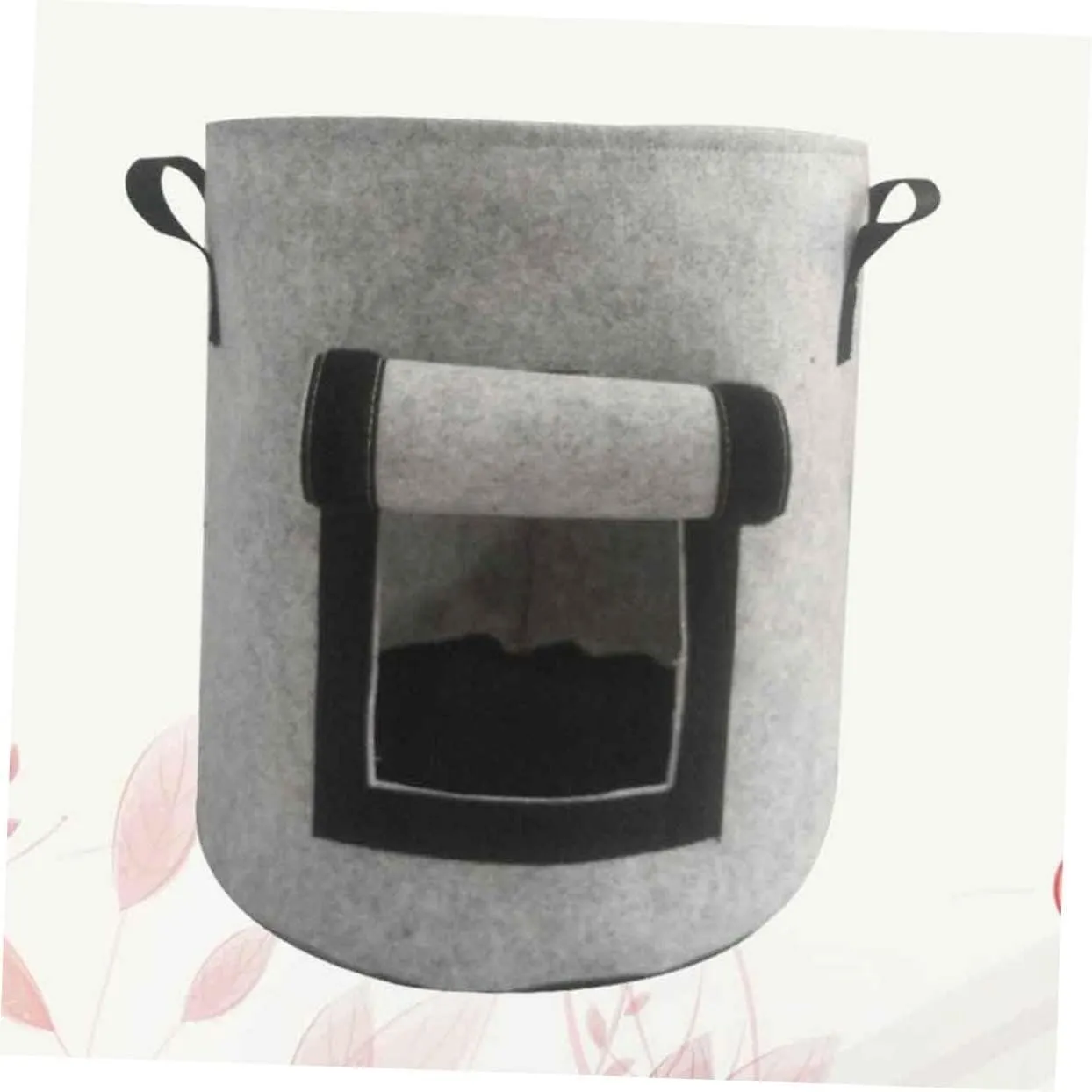 Happyyami Large Size 38l Sweet Potato Planting Bag Nonwoven Felt Growing Bag Air Permeability for Healthy Planting (Grey)