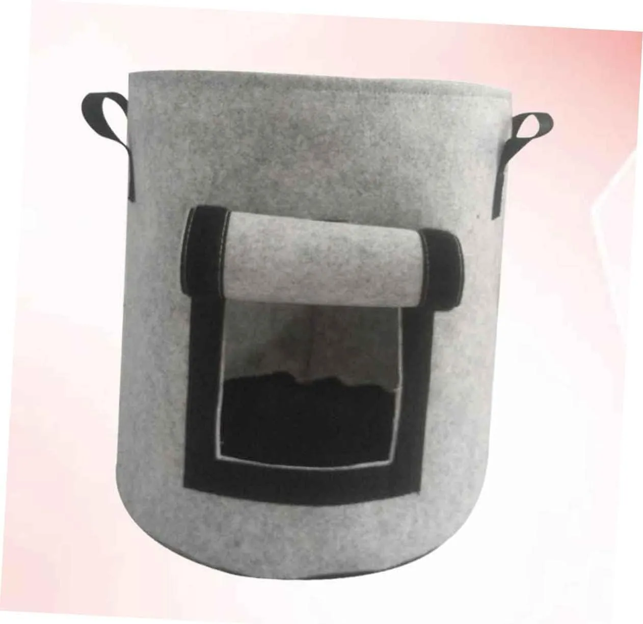Happyyami Large Size 38l Sweet Potato Planting Bag Nonwoven Felt Growing Bag Air Permeability for Healthy Planting (Grey)