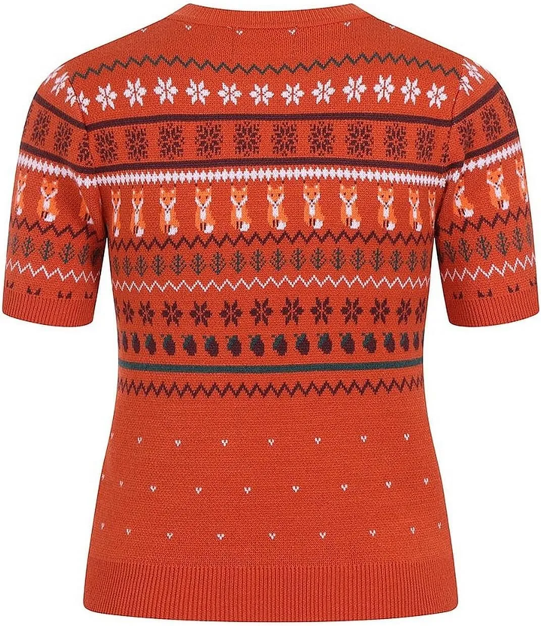 Hell Bunny Vixey Fox Print Vintage Retro Style Jumper Sweater XS-6XL