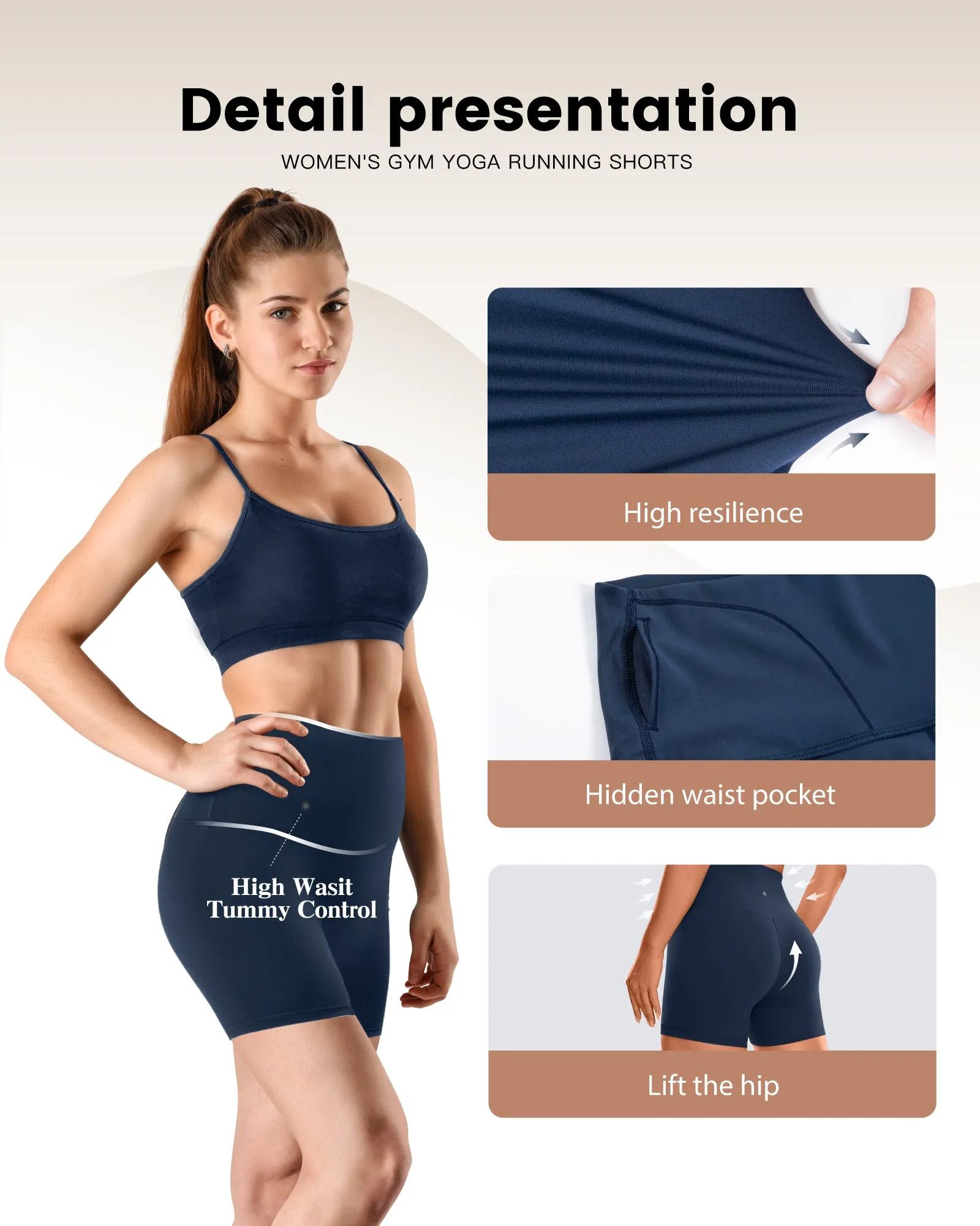 High Waist Running Spandex Yoga Tummy Control Leggings