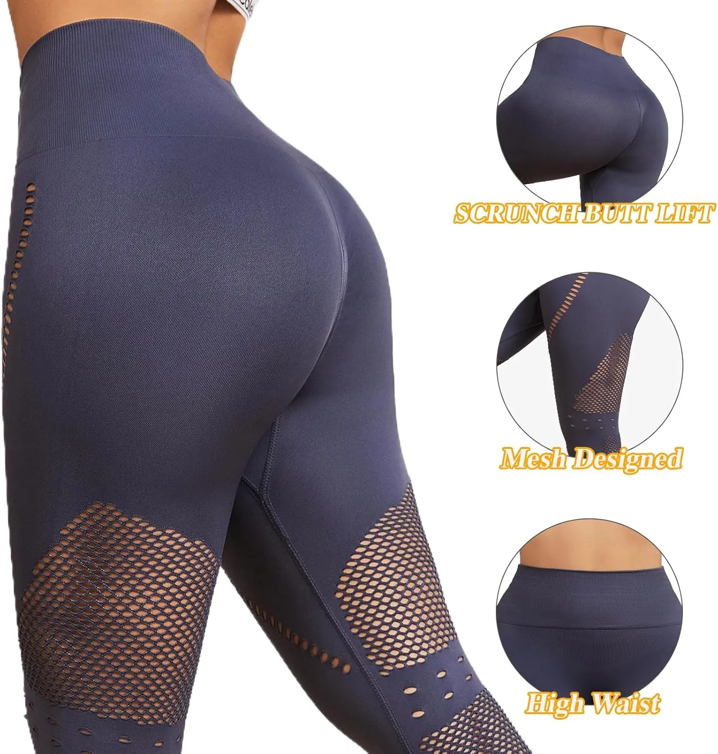 High Waisted Leggings for Women Workout Yoga Leggings Tummy Control Pants Workout Yoga Pants for Gym