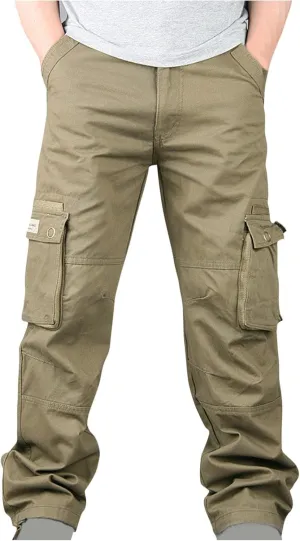 Hiking Pants Men Tactical Cargo Pants for Men Baggy Military Trousers Lightweight Joggers Work Multi-Pocket Pants