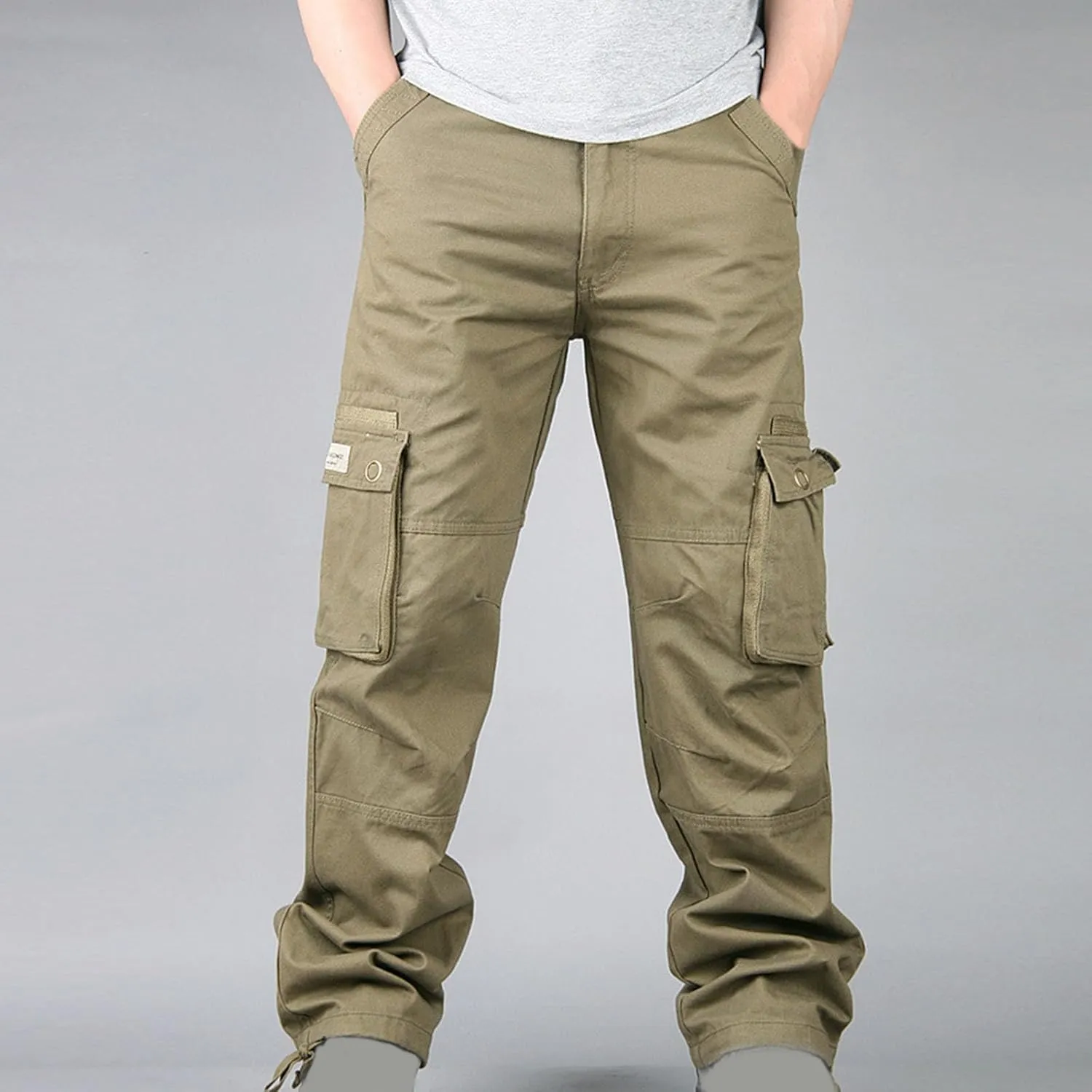 Hiking Pants Men Tactical Cargo Pants for Men Baggy Military Trousers Lightweight Joggers Work Multi-Pocket Pants