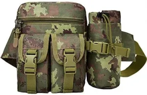 Hiking Waist Fanny Pack With Water Bottle Holder Running Waist Hip Belt Bag Motorcycle Bike Pouch Shoulder Bag