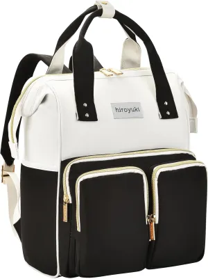 Hiroyuki Diaper Bag Backpack for Women Baby Bag for Boys Girls Toddler Large Travel Diaper Bag for Mom Waterproof Backpack Maternity Baby Bag (Black)