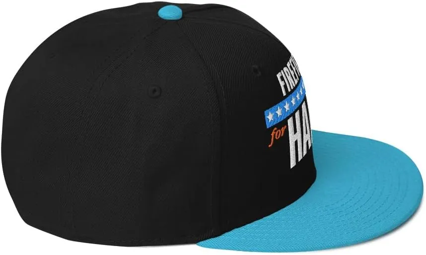 Hogue WS LLC Firefighters for Harris Hat (Embroidered Wool Blend Snapback Cap) Fire Fighters for Kamala Harris Hat