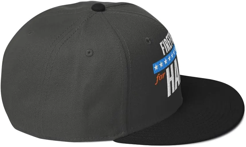 Hogue WS LLC Firefighters for Harris Hat (Embroidered Wool Blend Snapback Cap) Fire Fighters for Kamala Harris Hat