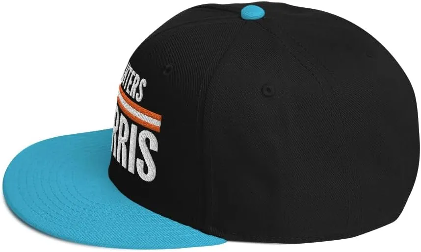 Hogue WS LLC Firefighters for Harris Hat (Embroidered Wool Blend Snapback Cap) Fire Fighters for Kamala Harris Hat