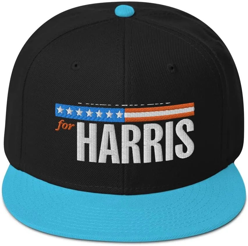 Hogue WS LLC Firefighters for Harris Hat (Embroidered Wool Blend Snapback Cap) Fire Fighters for Kamala Harris Hat