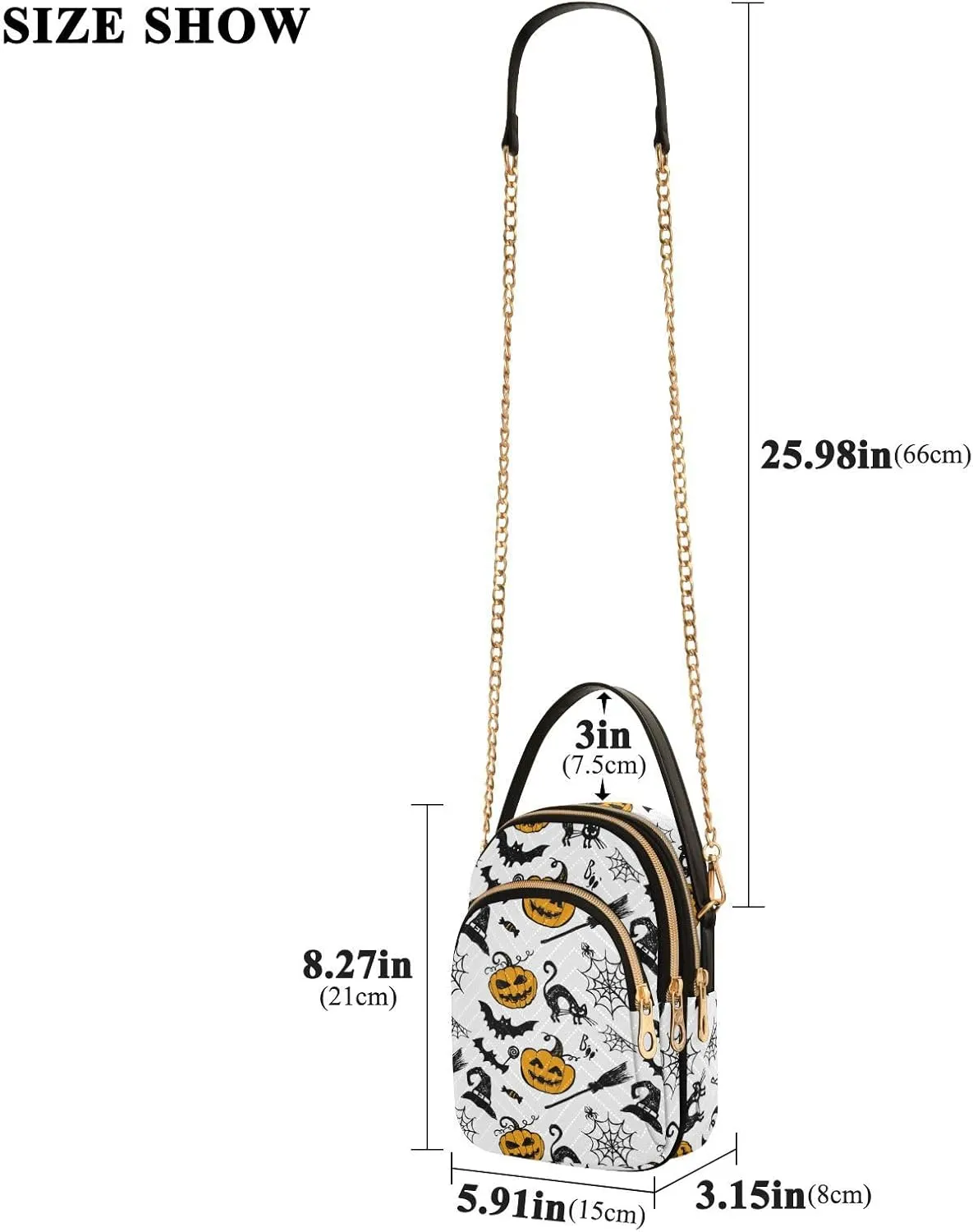 Holiday Festive Cell Phone Purse Crossbody Handbag Durable Shoulder Bag Travel Pouch