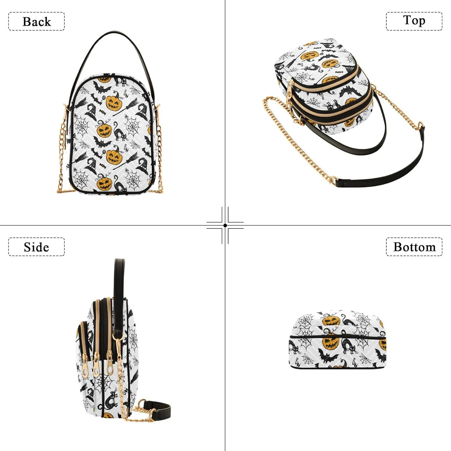 Holiday Festive Cell Phone Purse Crossbody Handbag Durable Shoulder Bag Travel Pouch