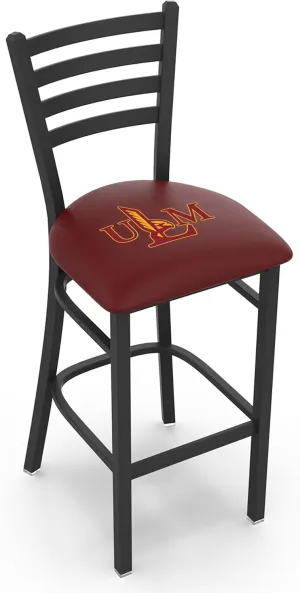 Holland Bar Stool Co. L004-25" Black Wrinkle Louisiana-Monroe Stationary Counter Stool with Ladder Style Back by The
