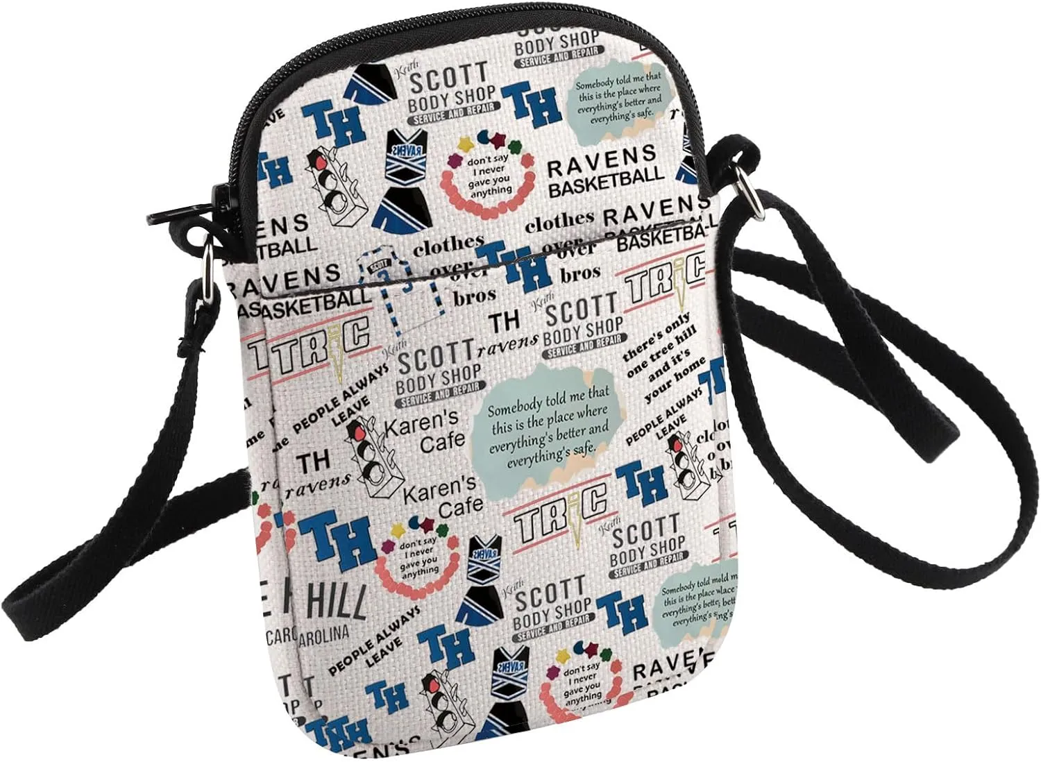 HOLLP OTH Crossbody Bag K Cafe Ravens Gift TV Theme Basketball Fans Crossbody Bag