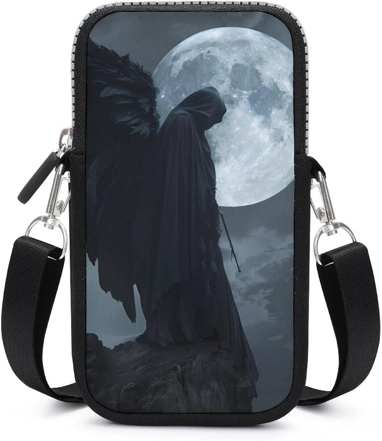Horror Vampire Devil Grim Reaper Crossbody Phone Bag Mini Shoulder Bag Cute Cell Phone Purse for Men Women