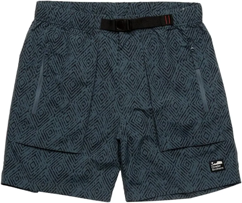Howler Brothers Men's Pedernales Packable Shorts, Soundwaves/Petrol
