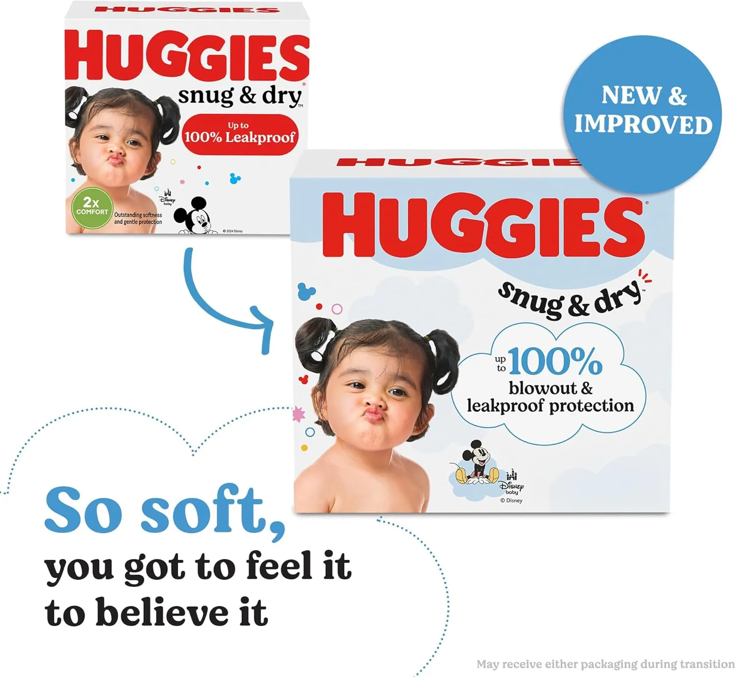 Huggies Size 4 Diapers, Snug & Dry Baby Diapers, Size 4 (22-37 lbs), 150 Count, Packaging May Vary