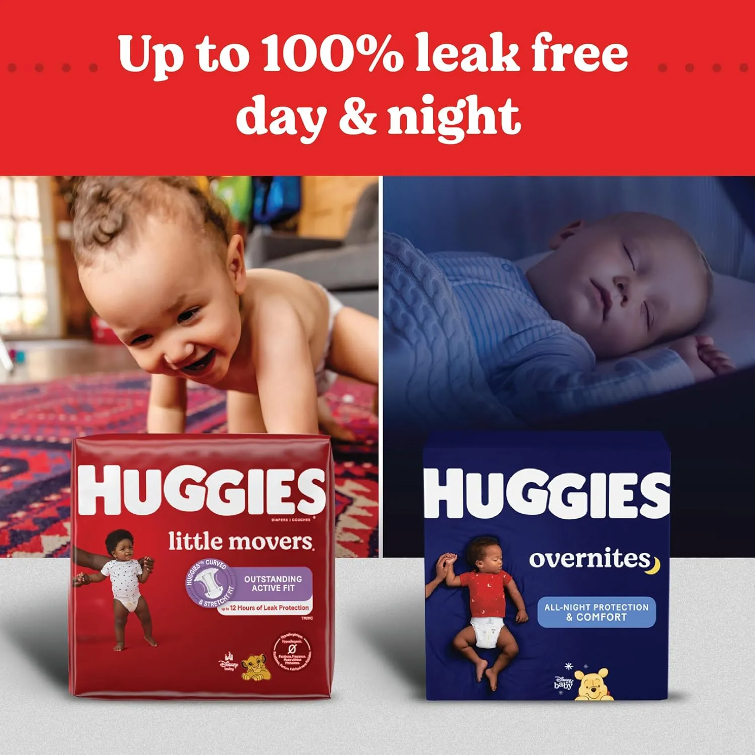 Huggies Size 4 Overnites Baby Diapers: Overnight Diapers, Size 4 (22-37 lbs), 116 Ct (2 Packs of 58), Packaging May Vary