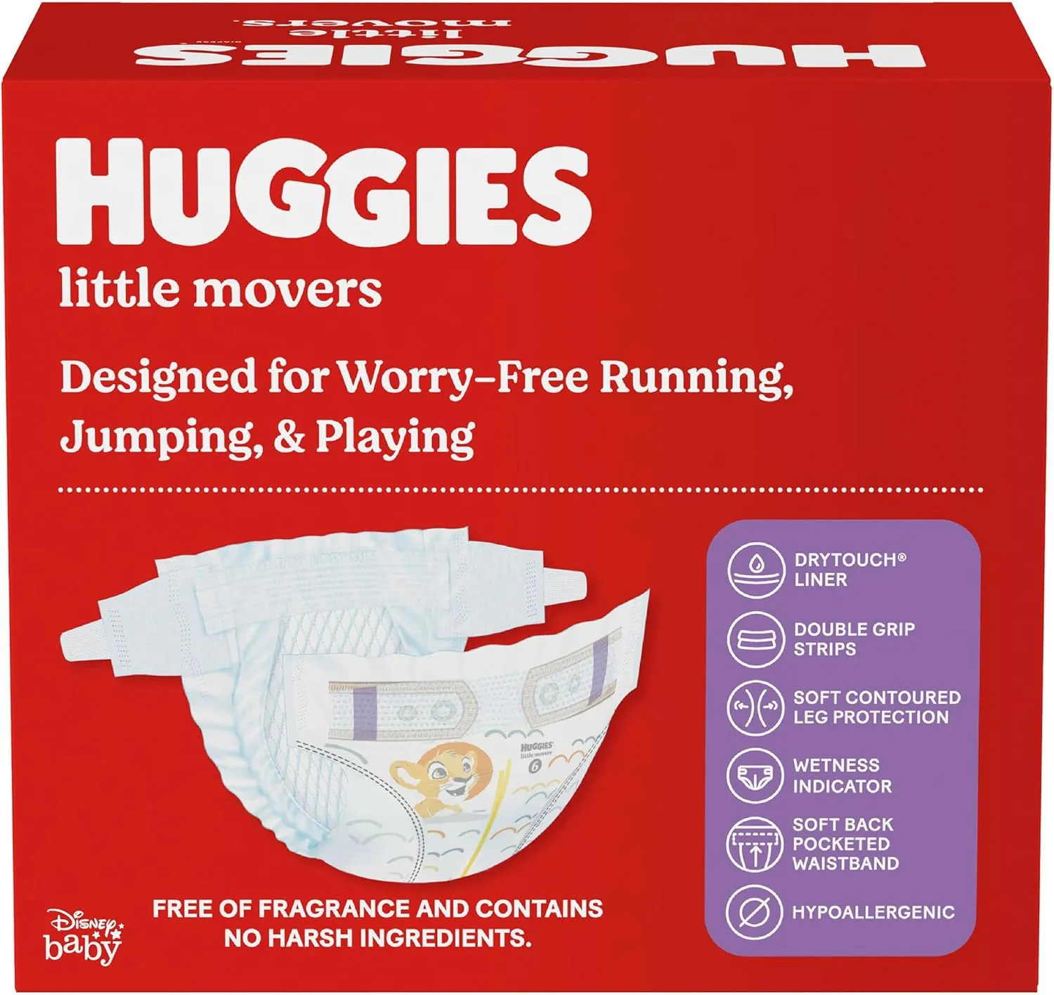Huggies Size 8 Diapers, Little Movers Baby Diapers, Size 8 (46  lbs), 76 Count, Packaging May Vary