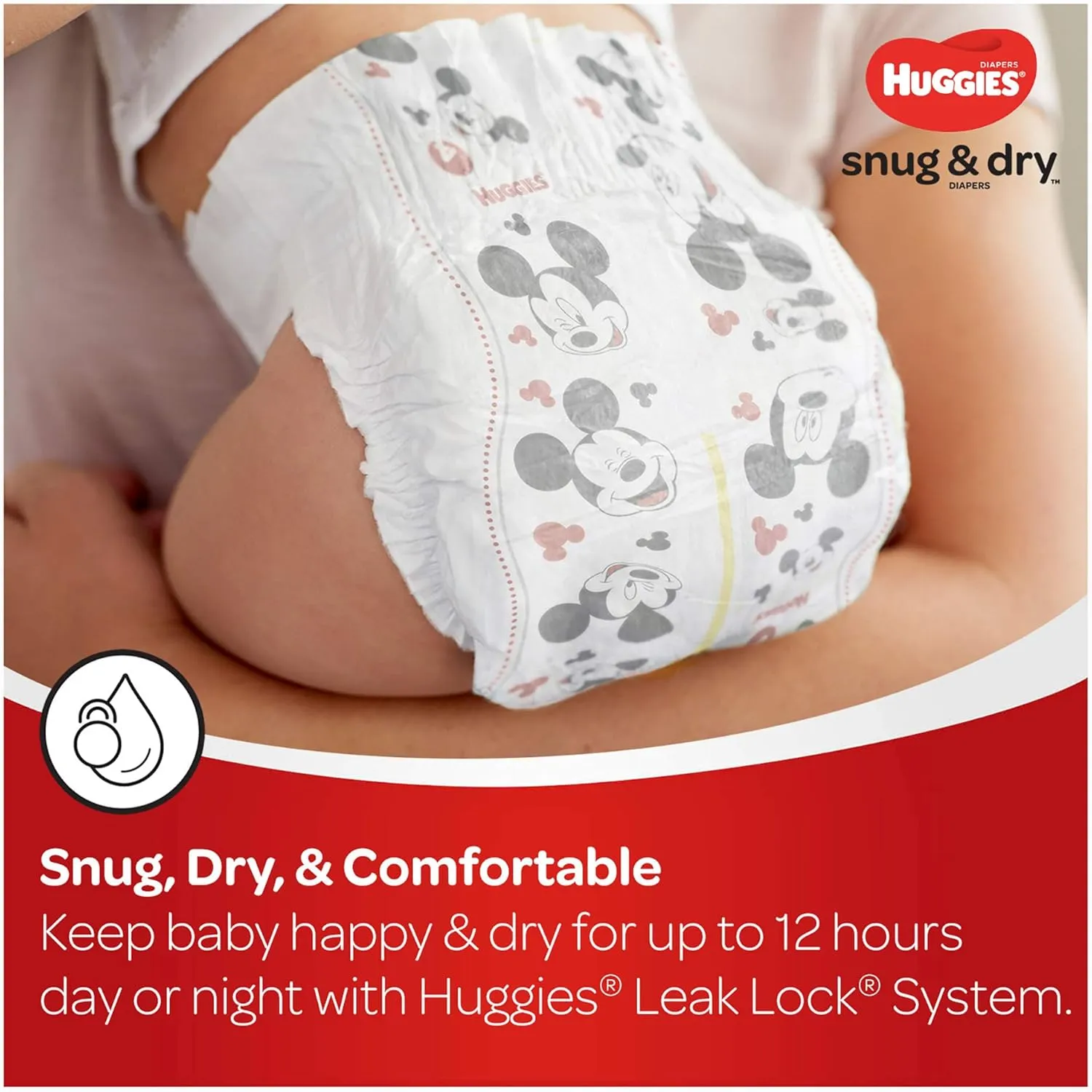 Huggies Snug & Dry Baby Diapers, Size 4, 148 Ct