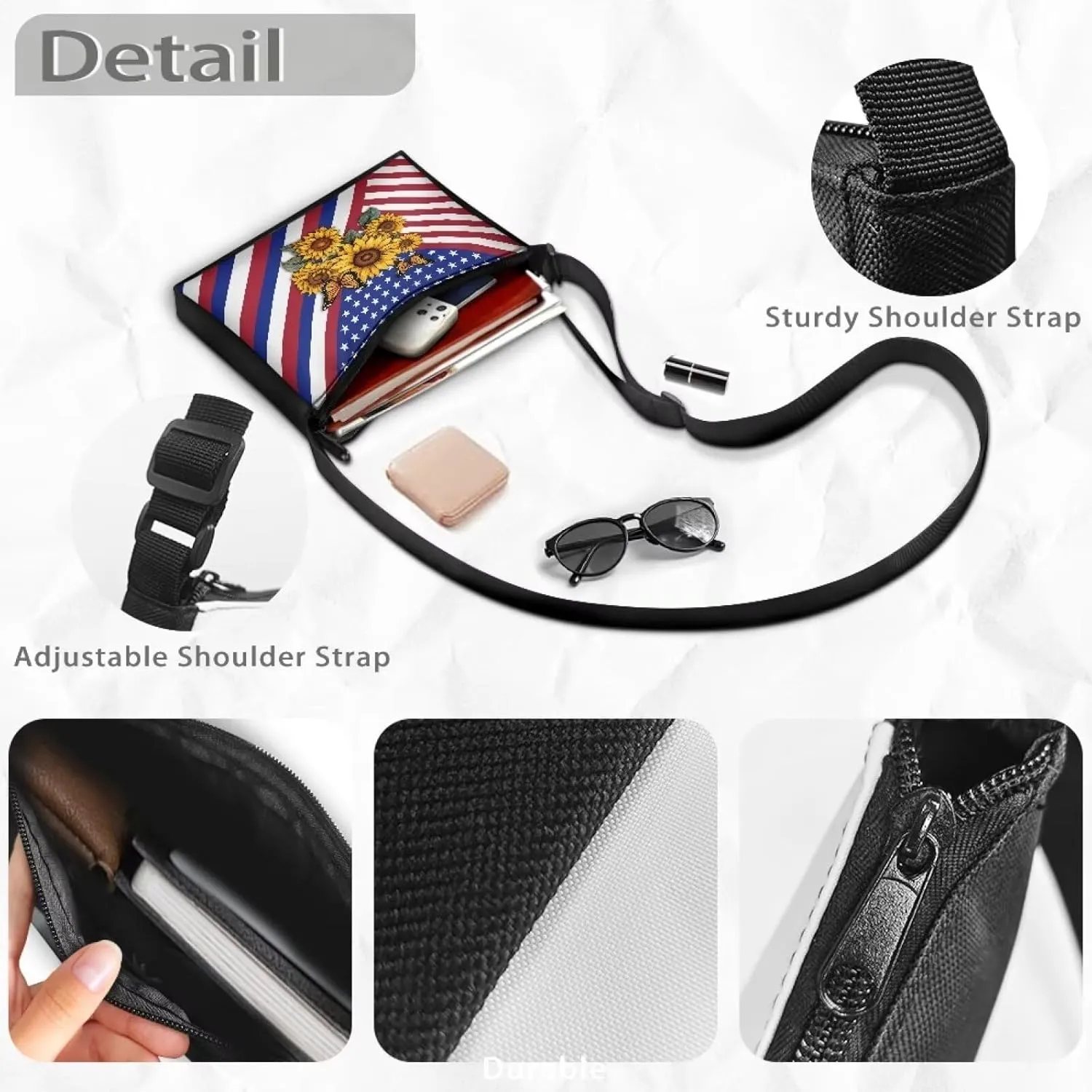 HUGS IDEA Messenger Bag for Women Crossbody Purse for Work Shoulder Handbags with Shoulder Strap