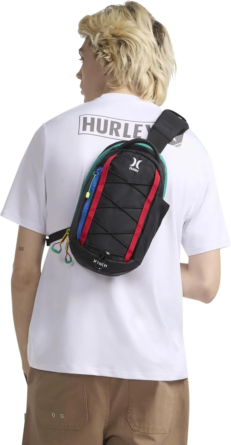 Hurley Men's Crossbody Sling Bag, White, One Size