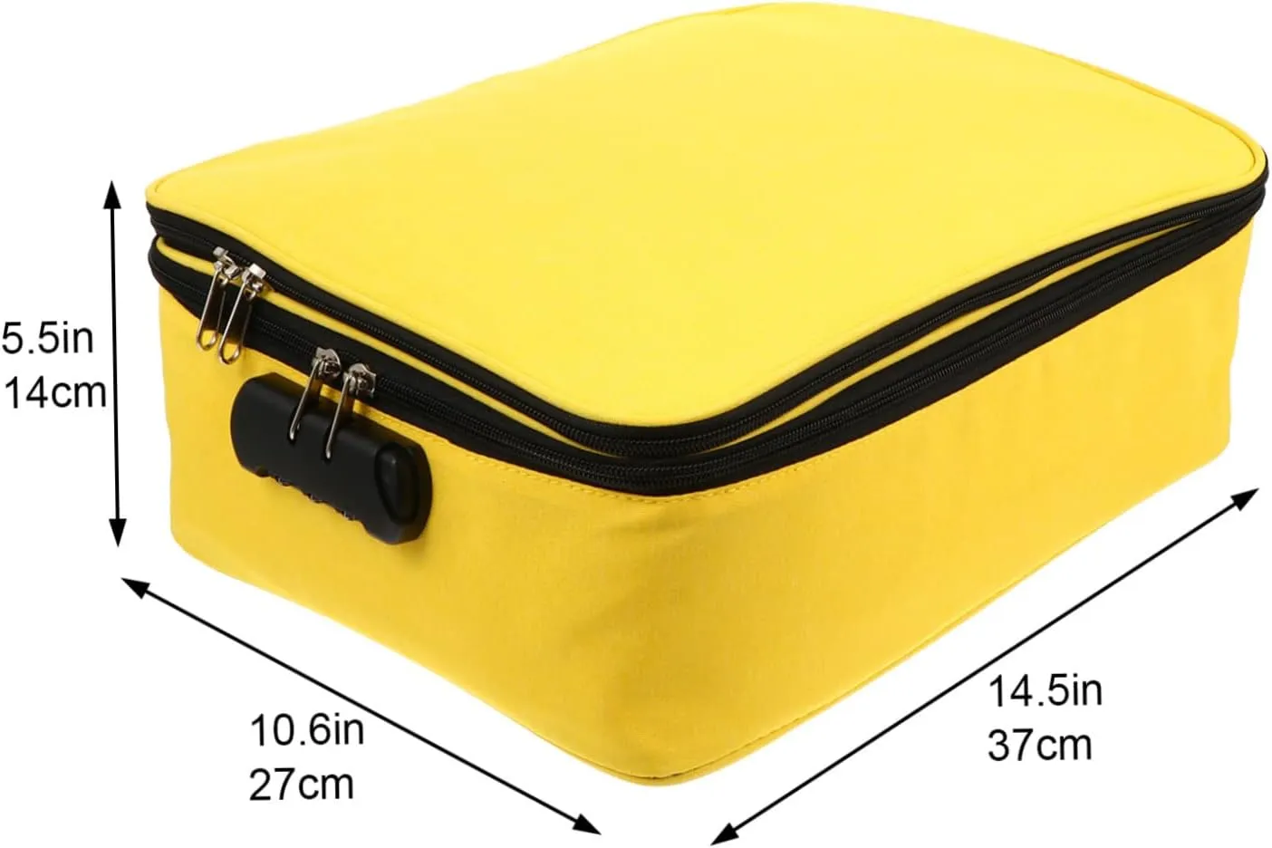 Id Card Storage Pouch Lock Business Trip Bag Stationery Pouch Simple Multi-functional