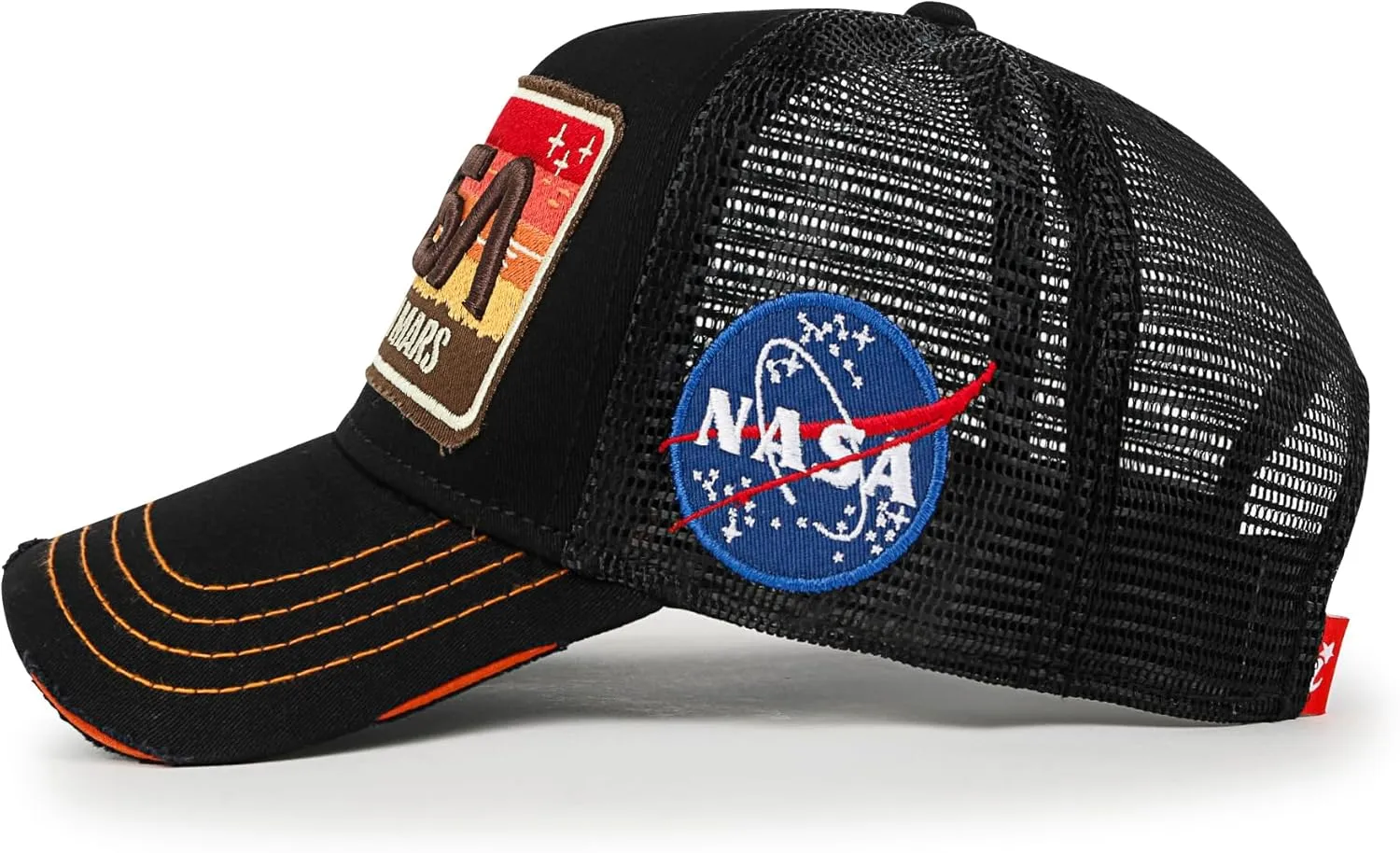ililily Premium NASA Worm Logo Embroidery Structured Baseball Cap