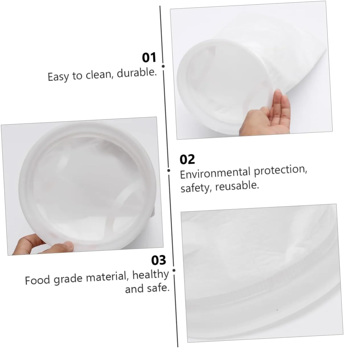 IMIKEYA Nut Milk Strainer Bag 2 Pack Reusable 1um Filter Precision Pp Non-woven Easy to Wash Kitchen Oil Filter Bag