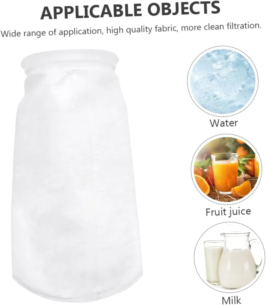 IMIKEYA Nut Milk Strainer Bag 2 Pack Reusable 1um Filter Precision Pp Non-woven Easy to Wash Kitchen Oil Filter Bag