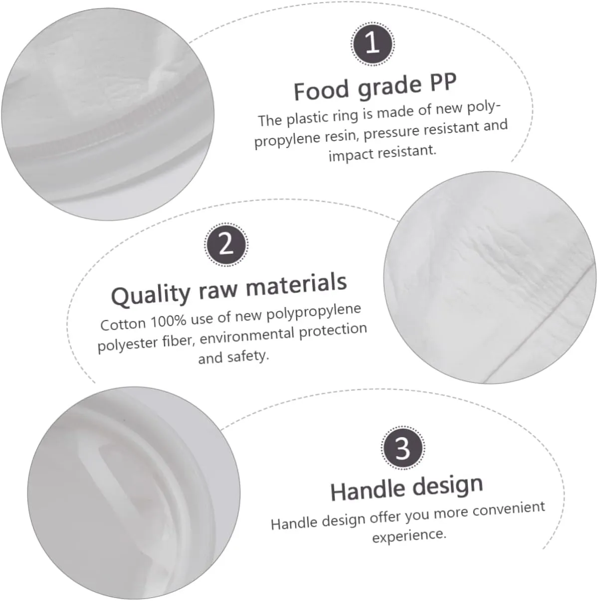 IMIKEYA Nut Milk Strainer Bag 2 Pack Reusable 1um Filter Precision Pp Non-woven Easy to Wash Kitchen Oil Filter Bag