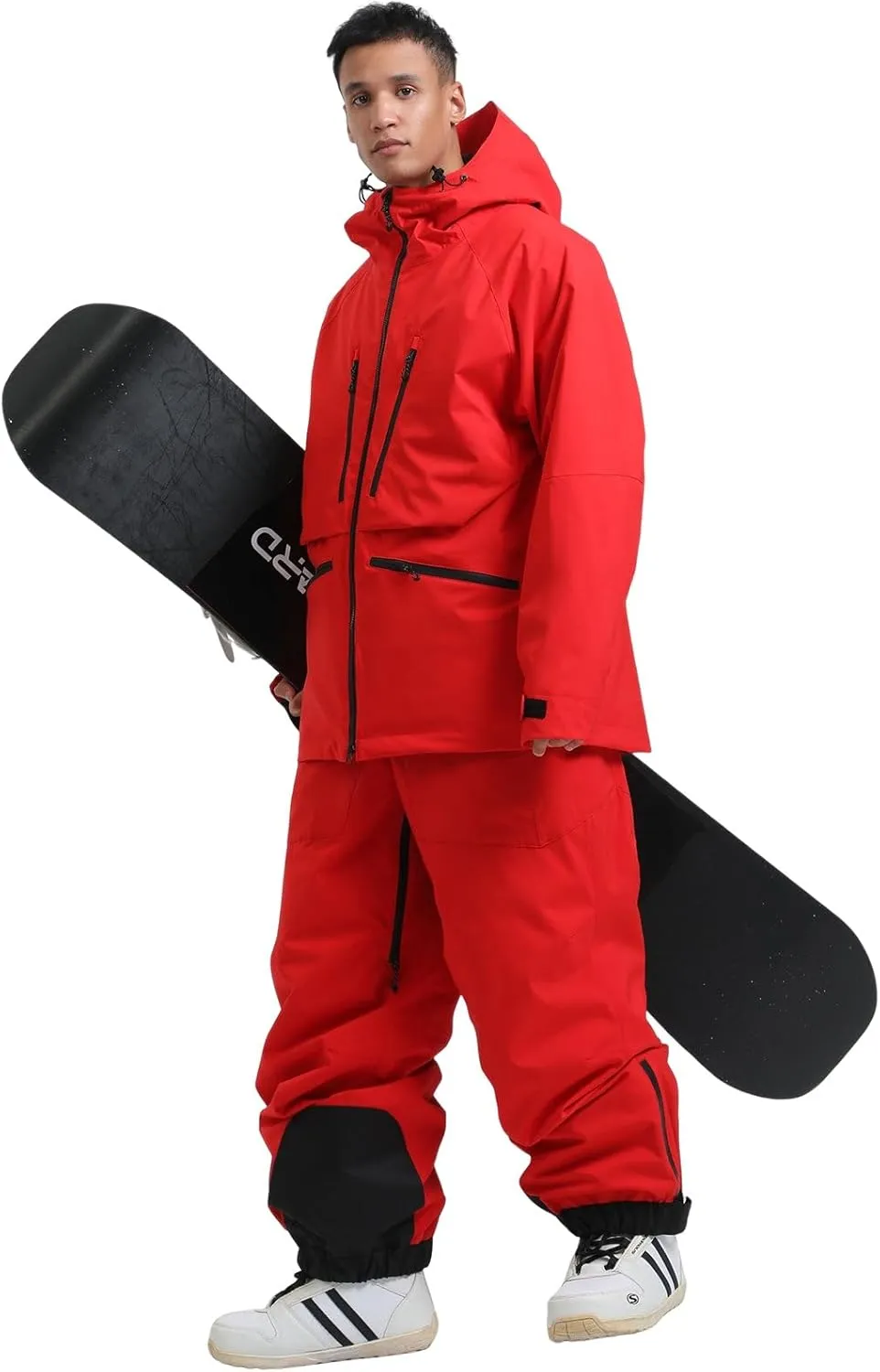 IMPHUT Women Snow Bibs Men Ski Pants Baggy Snowboard Bibs Pants Overall Insulated Waterproof Windproof Warm Winter