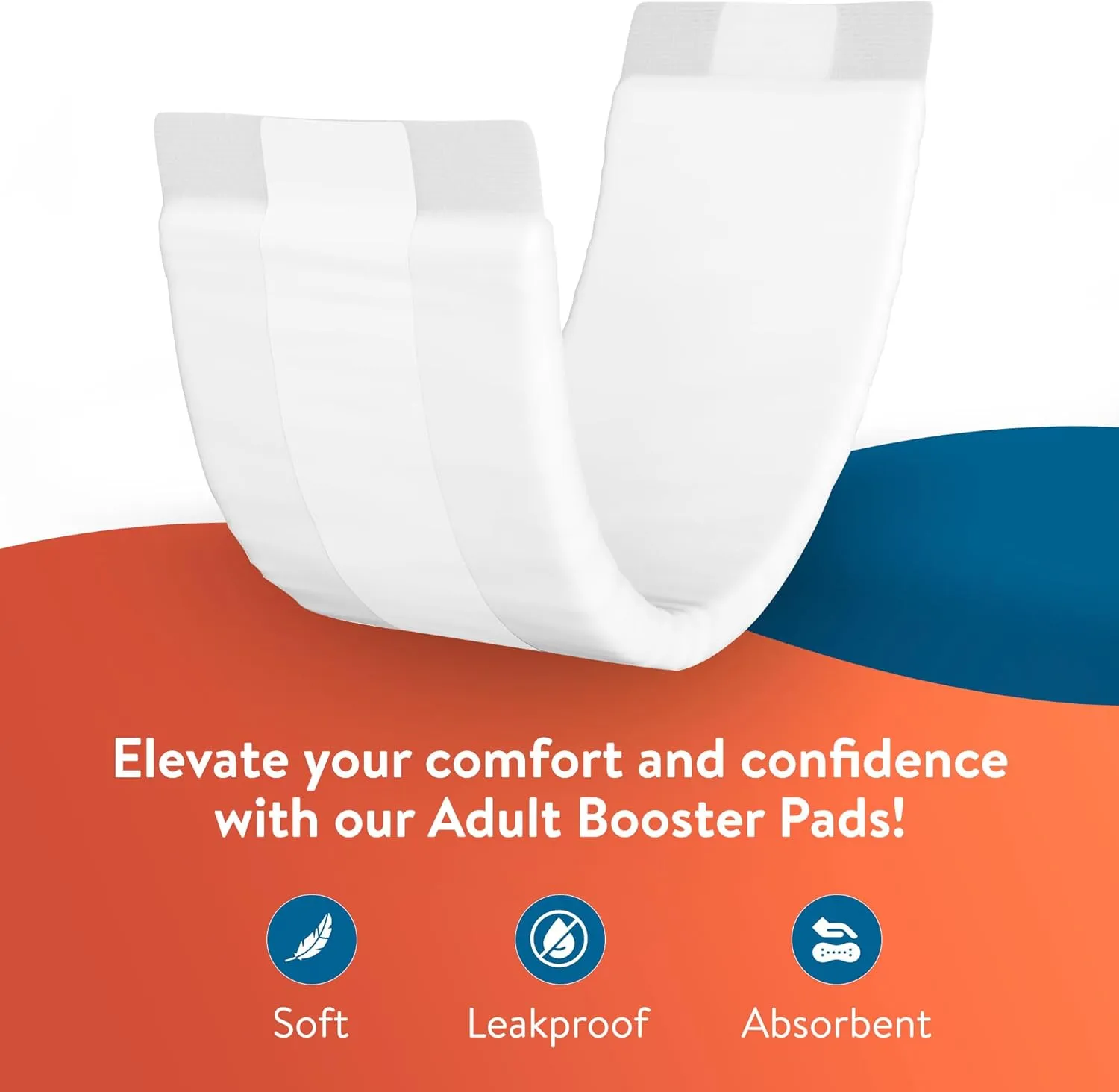 Inspire Incontinence Booster Pads Super Absorbent Absorbs Over 5 Cups | Liner Women and Men | Inserts for Adult Diapers Overnight 22 Count