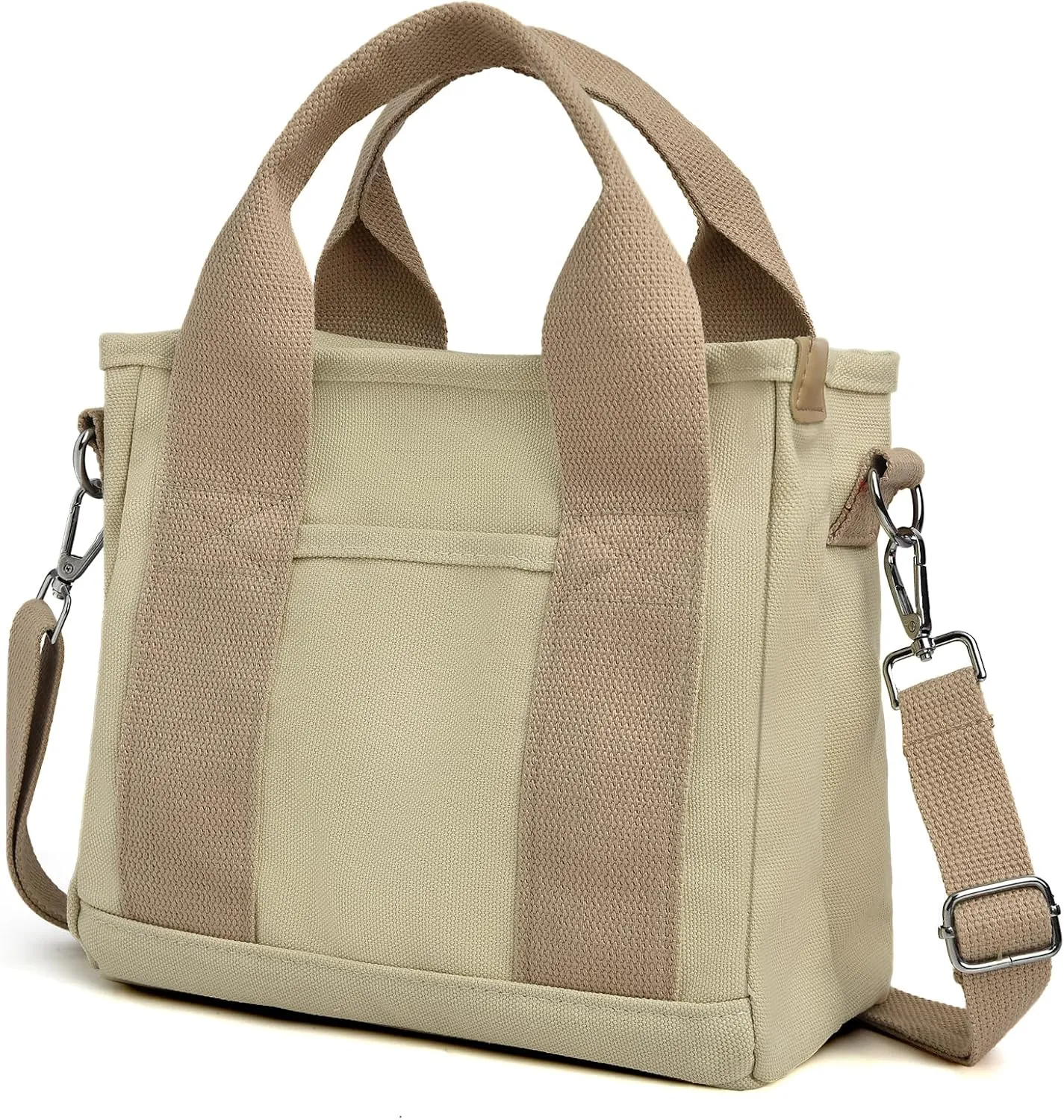 IwIeIaIrI Canvas Tote Bag for Women with Multi Pockets,Trendy Shoulder Handbag with Compartments for shopping,Work,Beach