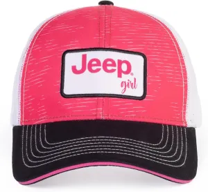 Jeep Girl Trucker Hat, Custom Structured Ball Cap for Women, Officially Licensed