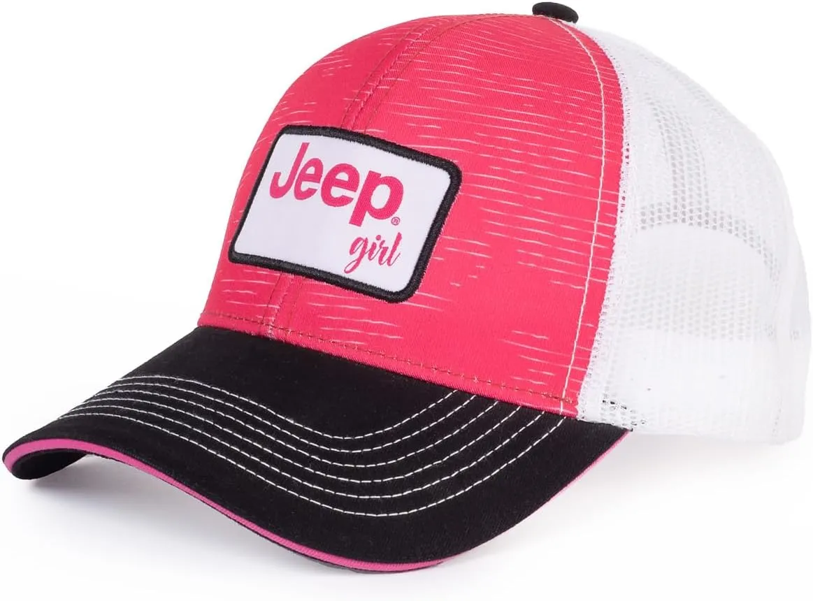 Jeep Girl Trucker Hat, Custom Structured Ball Cap for Women, Officially Licensed