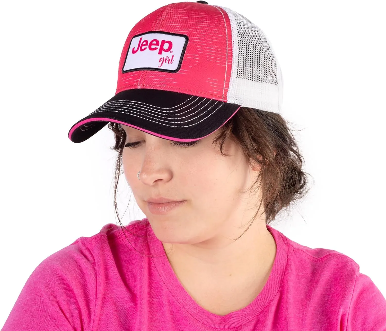 Jeep Girl Trucker Hat, Custom Structured Ball Cap for Women, Officially Licensed