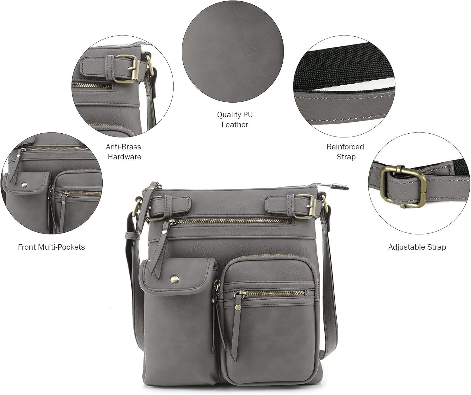 JESSIE & JAMES Robin Multipocket Concealed Carry Crossbody Bag with Lock and Key