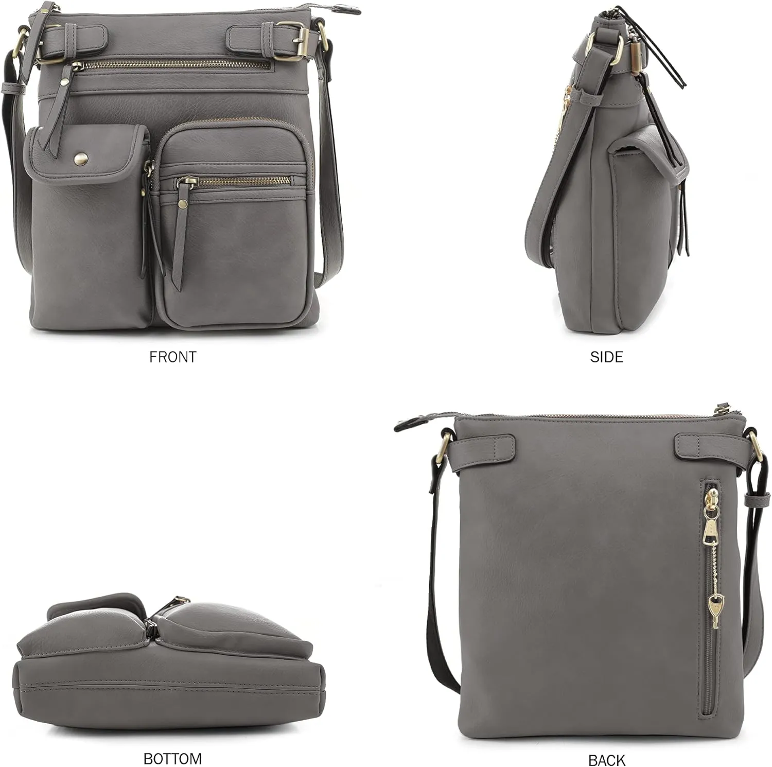JESSIE & JAMES Robin Multipocket Concealed Carry Crossbody Bag with Lock and Key